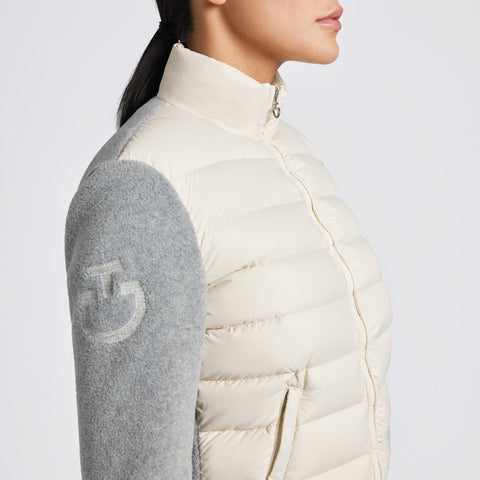 Cavalleria Toscana Nylon Quilted + fleece zip up jacket