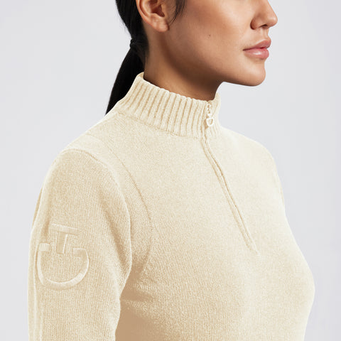 Cavalleria Toscana Lambswool half zip sweater