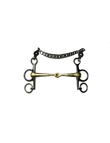 Jump'in Pelham bit enkel gebroken 17 mm