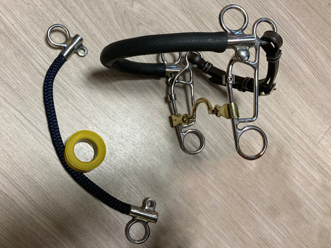 Jump'in combinatie bit dubbel gebroken met tongbrug 17 mm