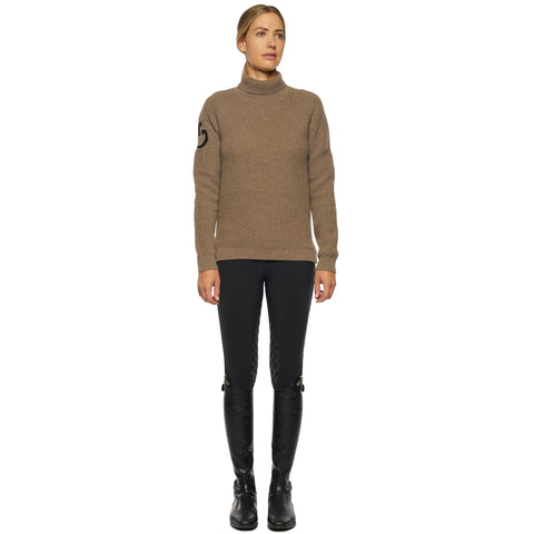 Cavalleria Toscana pull Merinos à col roulé en double tricot