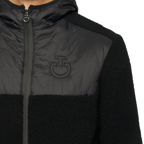 Cavalleria Toscana Sherpa veste zippée à capuche avec tricot