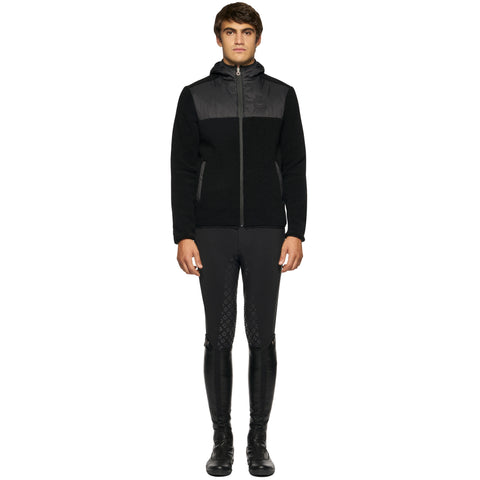 Cavalleria Toscana Sherpa veste zippée à capuche avec tricot