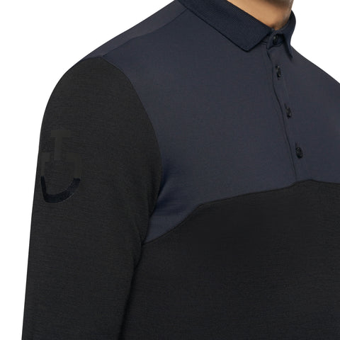 Cavalleria Toscana polo de rugby en laine technique pour hommes