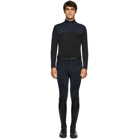 Cavalleria Toscana polo de rugby en laine technique pour hommes