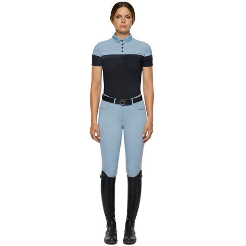 Polo perforé bicolore femme CT