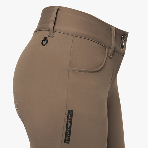 Pantalon d'équitation CT Women American Full Grip avec logo