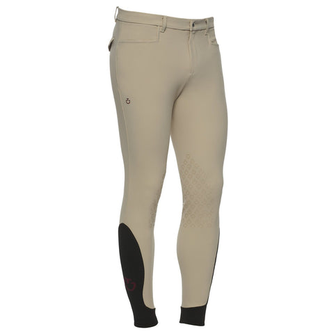 Cavalleria Toscana Men knee grip rijbroek perfo logo Beige