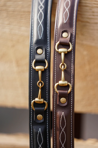 Ceinture en cuir à mors Joline
