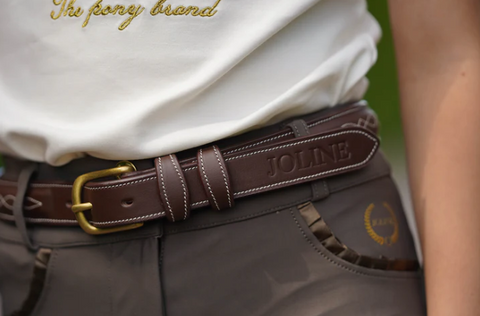Joline horsebit leather belt