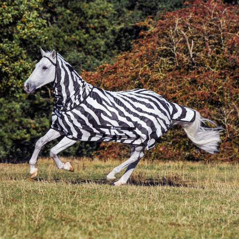 Bucas buzz-off full neck Zebra
