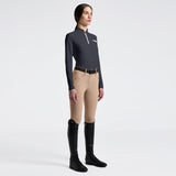 Cavalleria Toscana Perforated Training Polo Charcoal Grey