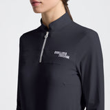 Cavalleria Toscana Perforated Training Polo Charcoal Grey