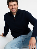 LeMieux Men's Quarter Zip Sweater Navy