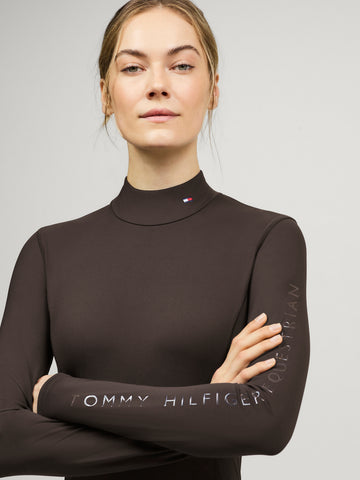 Tommy Hilfiger Ava High Neck Baselayer Cacao