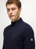 Tommy Hilfiger Scott 1/4 Button Sweater Desert Sky