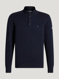Tommy Hilfiger Scott 1/4 Button Sweater Desert Sky