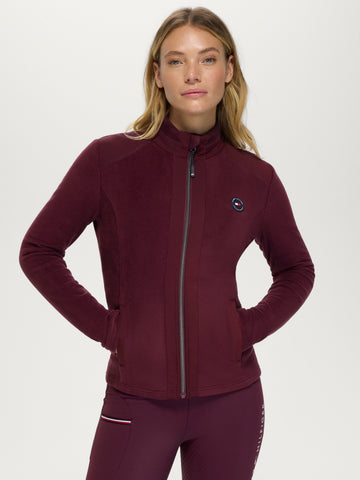 Tommy Hilfiger Elmonte Women Fleece Jacket Deep Burgundy