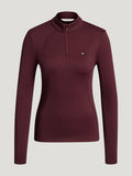 Tommy Hilfiger Cady Rhinestone Training Top Deep Burgundy