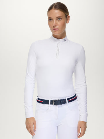 Tommy Hilfiger Monica Women Rhinestone Show Shirt Optic White