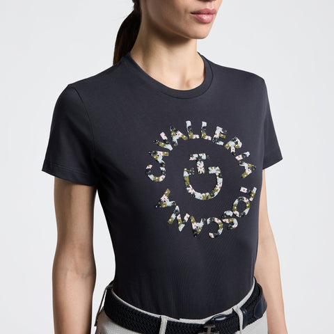 Cavalleria Toscana Floral Embroidery T-shirt