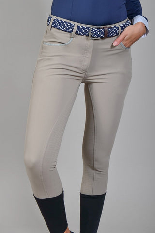 Harcour Vogue rijbroek full seat Taupe