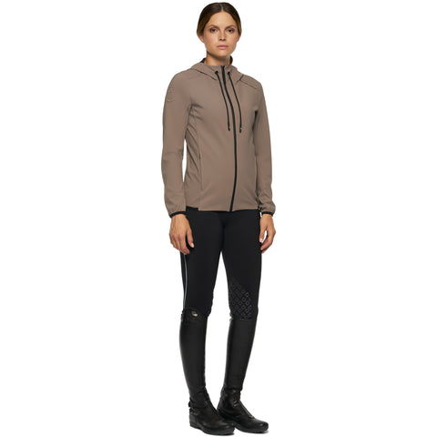 Cavalleria Toscana hooded softshell jacket in perforated jersey