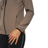 CT Women's hooded softshell jacket in perforated jersey