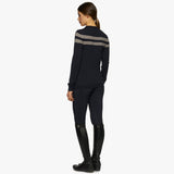 Cavalleria Toscana Merinos Blend Crew Neck striped knit