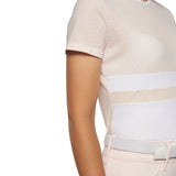 CT T-shirt col rond femme en jersey perforé