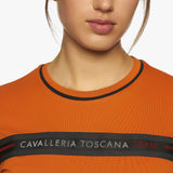 CT T-shirt en coton avec bande élastique pour femme